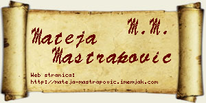 Mateja Maštrapović vizit kartica